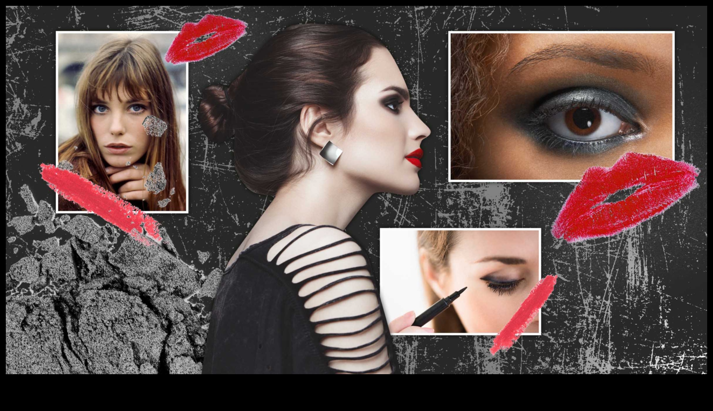 Glam Meets Grunge: nervozi pavērsieni klasiskajos krāšņajos grima stilos