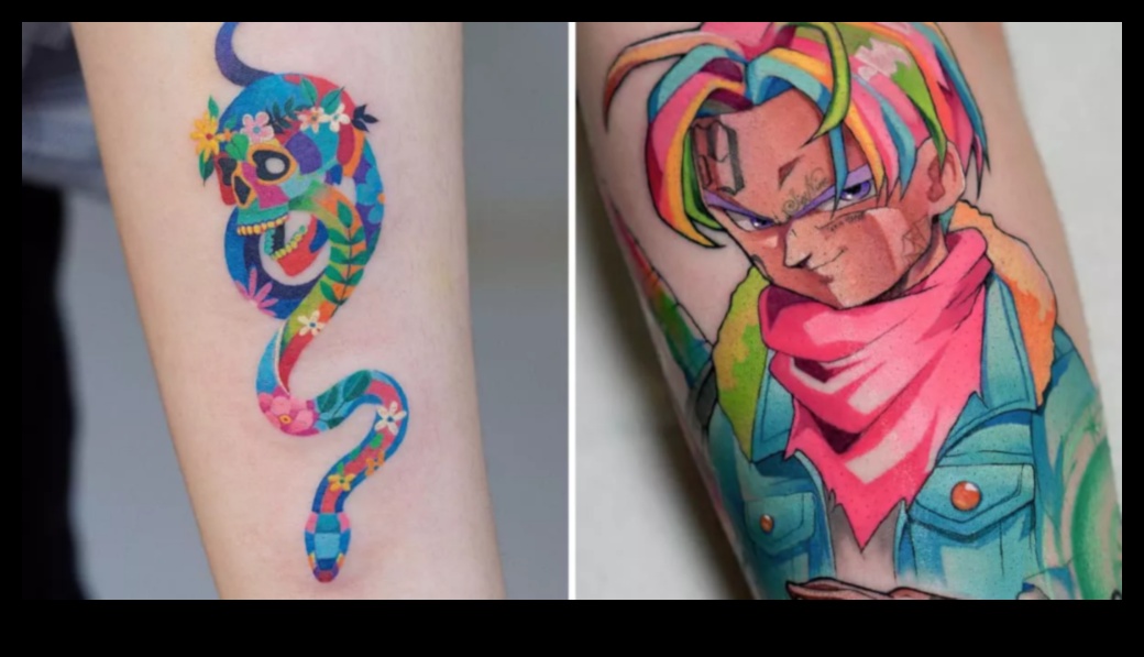 Spilgtas vīzijas: krāsainas un dinamiskas tetovējumu idejas
