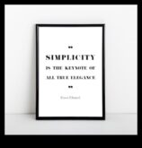 Vienkāršība runā attiecībā uz minimālisma tintes mākslas eleganci