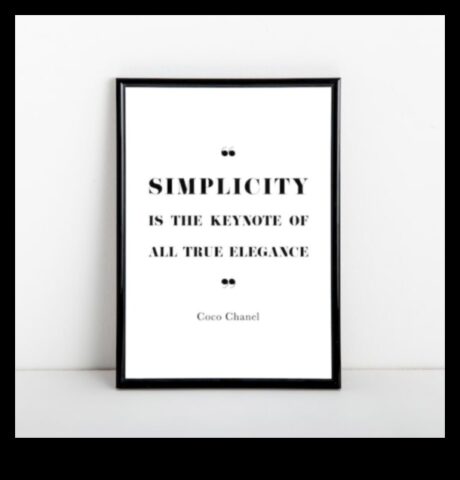 Vienkāršība runā attiecībā uz minimālisma tintes mākslas eleganci
